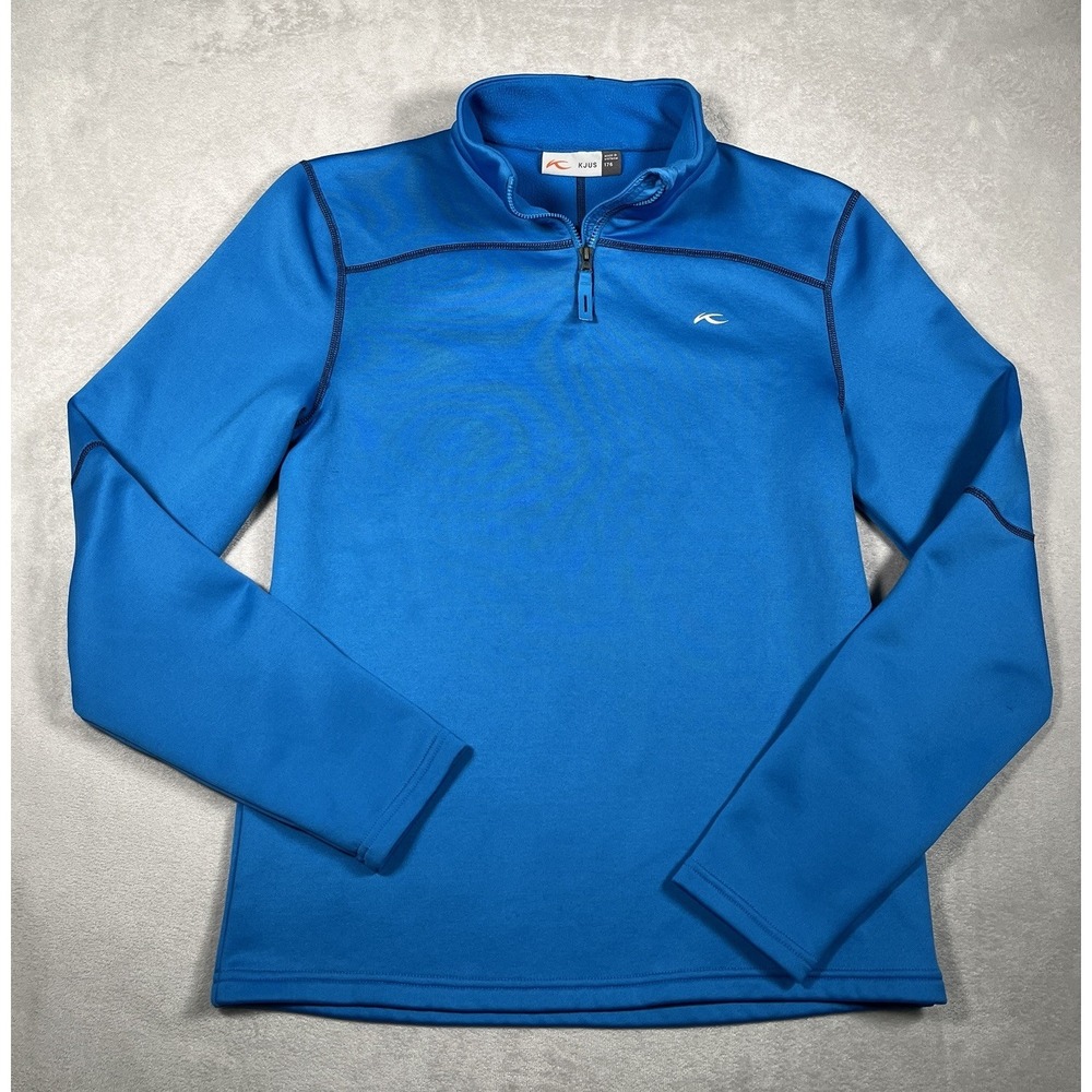KJUS Boys Charger Midlayer HZ Blue 1/2 Zip Athletic Pullover Jacket Size 176 XL